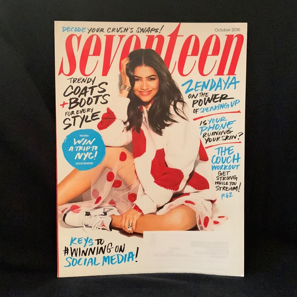 Zendaya Seventeen Magazine October 2016 New
